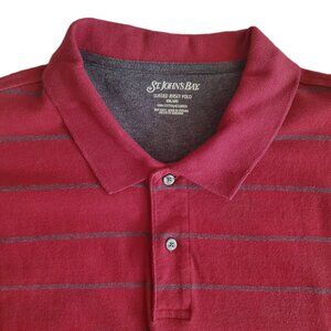 St. John's Bay Men's Long Sleeve Polo Style Shirt, Size XXL